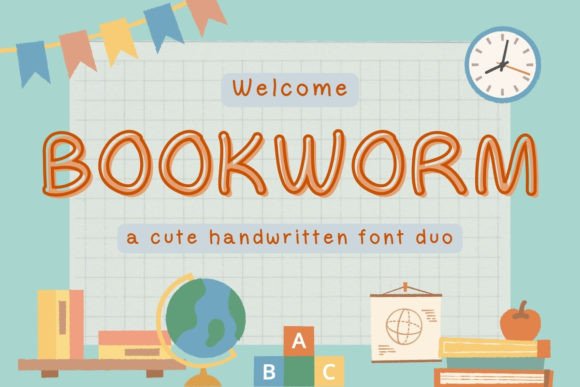 Bookworm Duo: A Playful Font for Handmade Creations