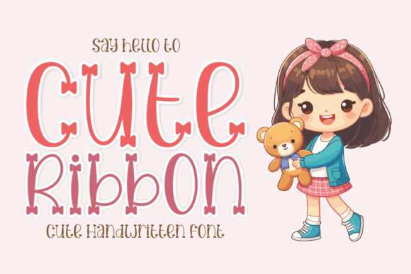 Cute Ribbon Font for Playful Web Design