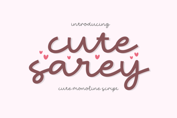 Cute Sarey: A Playful Script Font for Handmade Creations