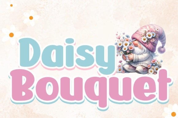 Daisy Bouquet Font for Handmade Creations