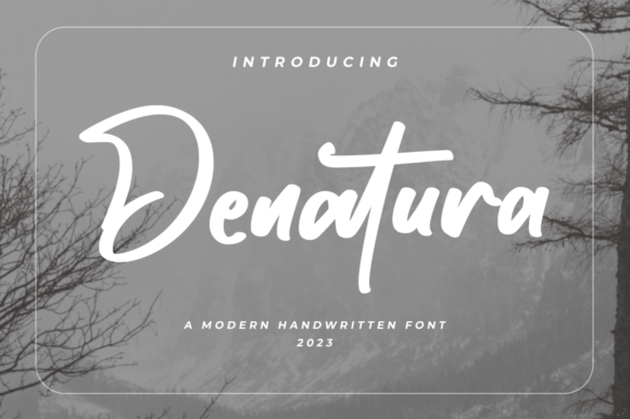 Denatura: A Handwritten Script Font for Modern Campaigns