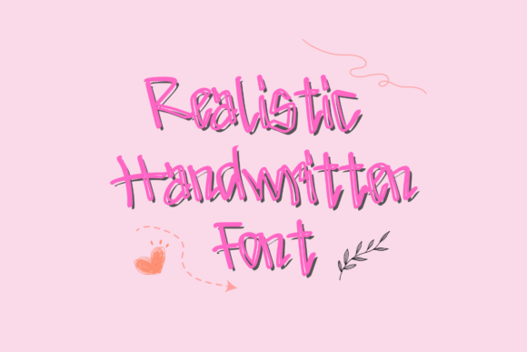 Realistic Handwritten Font for Craft Creations