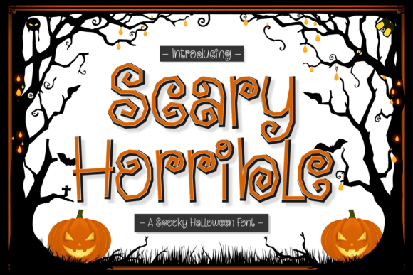 Scary Horrible Font for Spooky Craft Projects