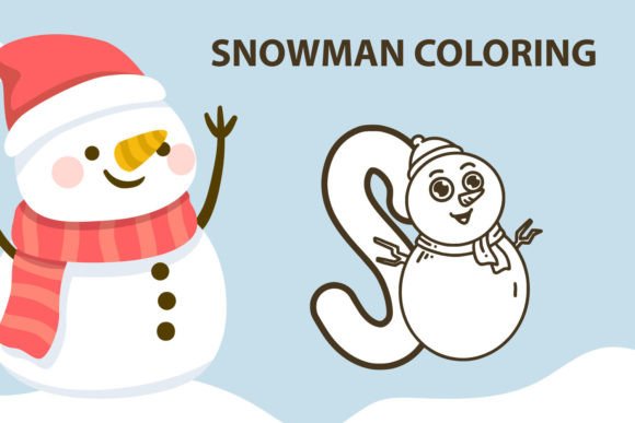 Snowman Coloring Font for Festive Campaigns